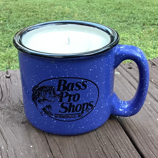 Bass Pro Camp Mug Candle β Leather Scent ππ―οΈ