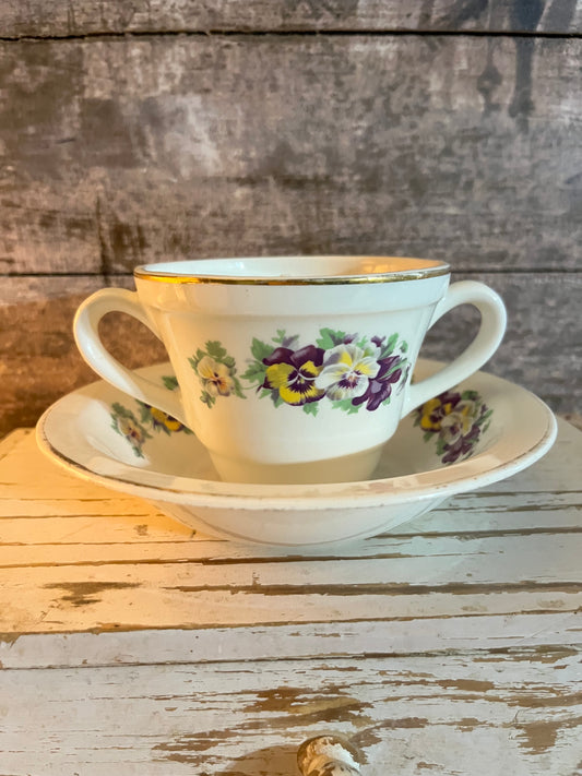 Pansy Teacup Set