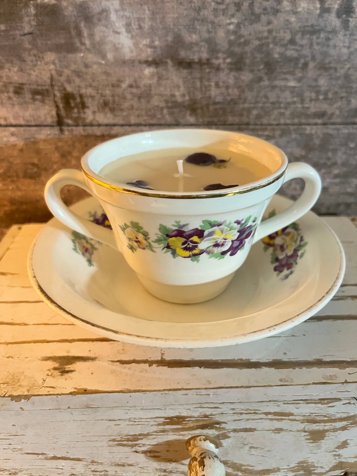 Pansy Teacup Set