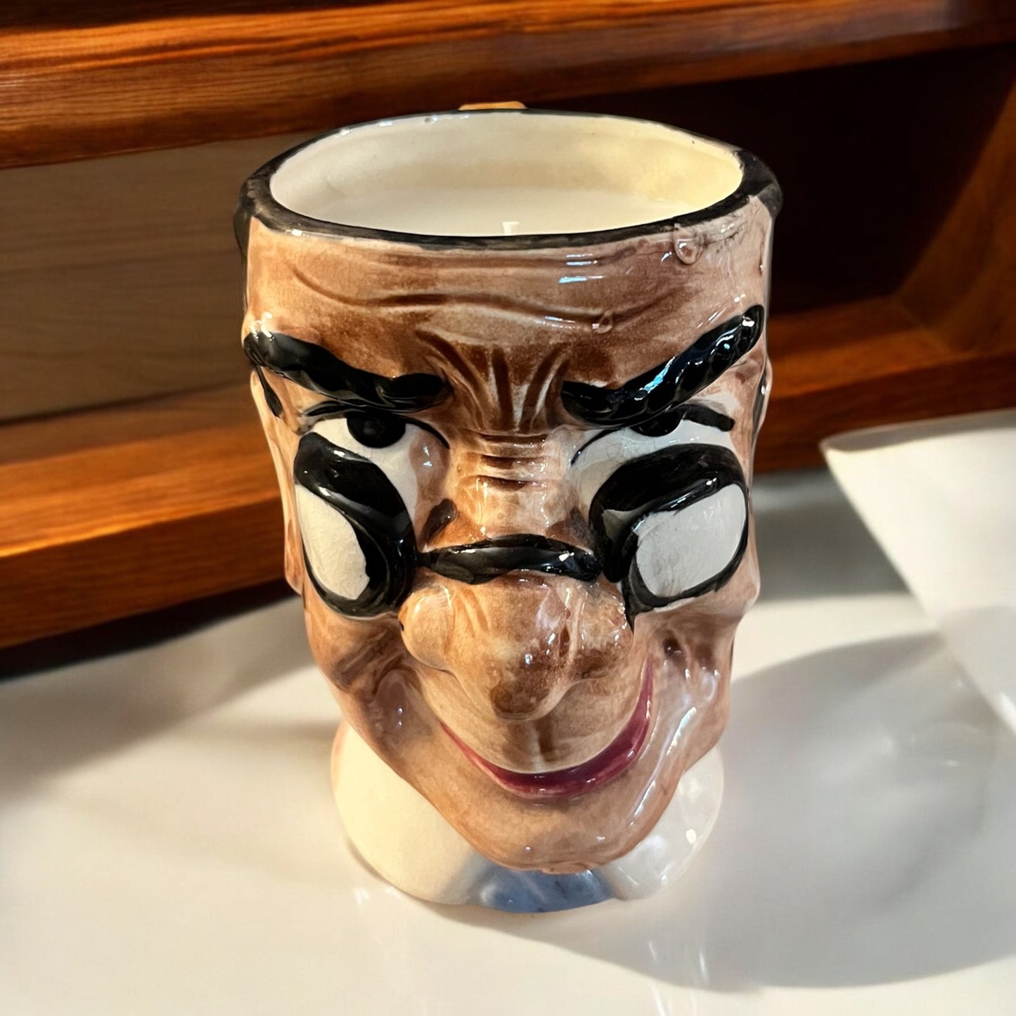 Toby Mug Man w/Glasses Candle