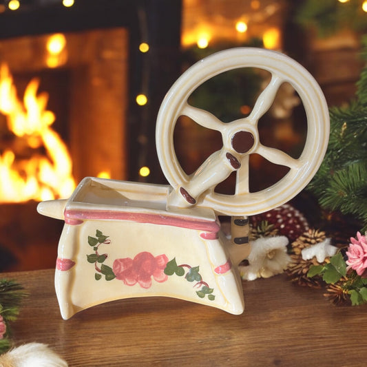 Vintage Spinning Wheel Candle