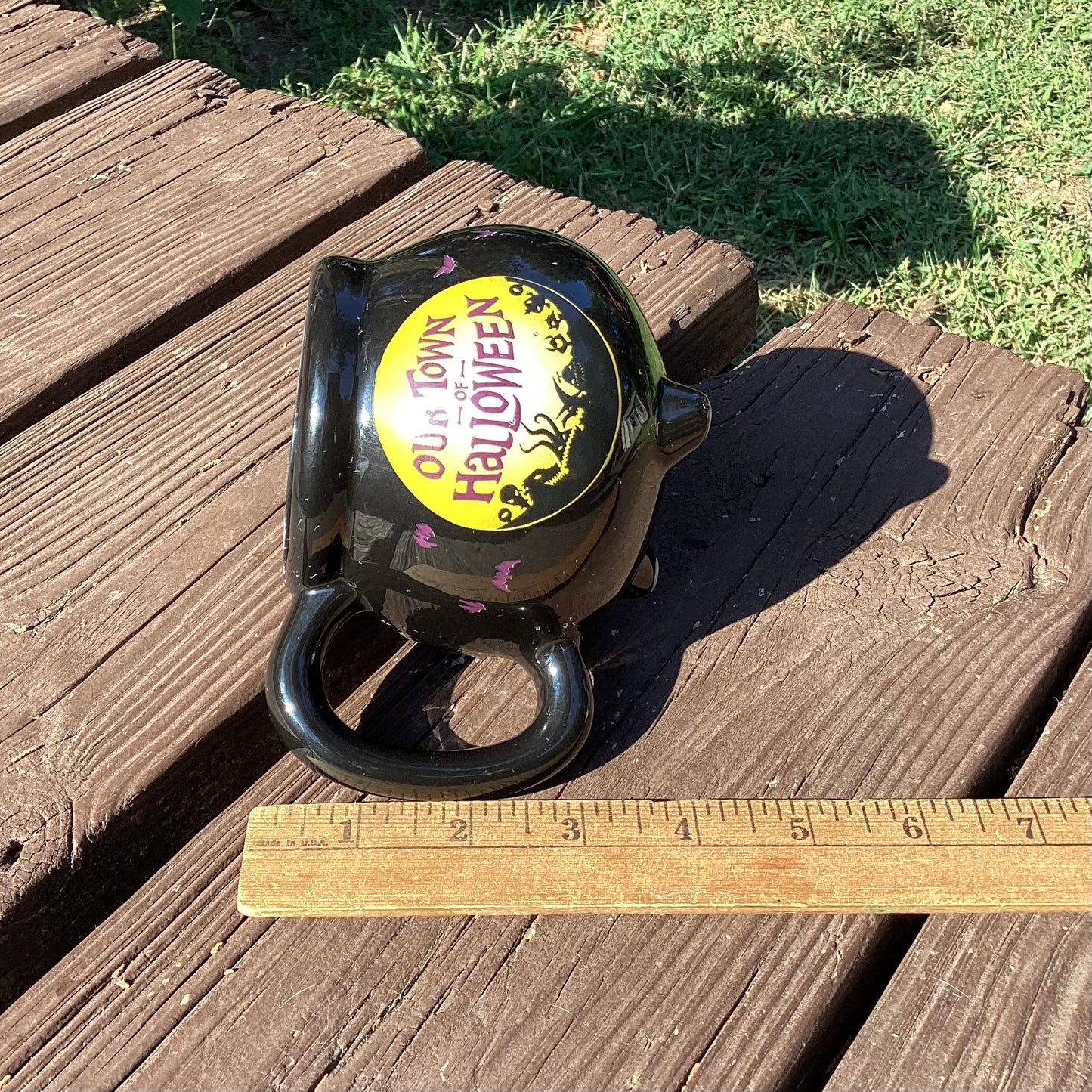 Halloween Cauldron Mug Candle – 14oz “Sweater Weather” (Pet-Safe)